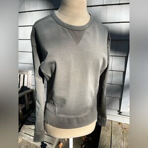 ATHLETA Green Mesh Detail Sweatshirt/Top—Size XS